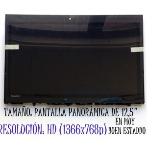 PANTALLA ((NUEVA)) PARA LAPTOP LENOVO / 60.4VC10.002 / ELC-12W08-LE04X-2X / SU6C-12W04AU-01X / FTU3-12W04C-07X / 4HTS004179 / PWB-8306-X / PWB-B278X / 60.4KJ07.006 / IS140711 B / IS140708 A / MODELOS X220 / X220I / X230 / X230I / RESOLUCIÓN:HD 1366x768p